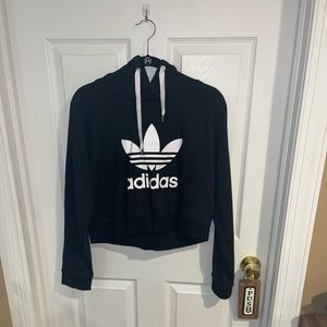 Adidas cropped hoodie in black